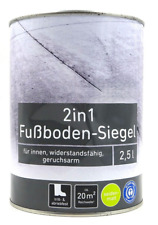 2in1 Fußboden Siegel Grundierung + Lack seidenmatt Cremeweiß RAL 9001 - 2,5 L