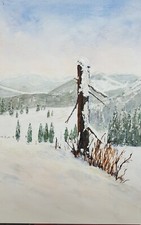 Aquarell 'Almhaus auf Hochrindl' (Watercolor-painining)