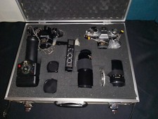 1 Fotokoffer voll Yashica FX 1 + Revueflex AC 2 , Objektive , Braun 370 BVC uvm.