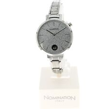 Nomination Paris rund silber glitzerndes CZ-Zifferblatt Edelstahl Uhr 076033/023