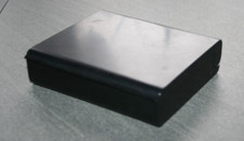 Kunststoff Visitenkarten Schachtel von Helit Notizzettel Kasten in schwarz