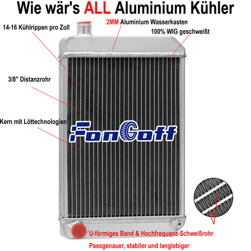 Reihiger aluminium kühler - 2-reihiger, aluminium-kühler