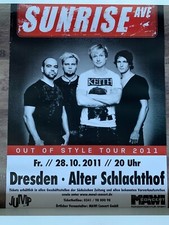 SUNRISE AVENUE Samu Haber Tourplakat Poster Out of Style Tour Dresden 2011