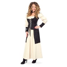 Mittelalter Kleid 2-tlg. Gewand Kleid Kostüm für Damen Bluse Rock 12240813F