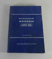 Betriebsanleitung / Handbuch Simson Touren AWO 425 Motorrad Ausgabe 06/1954