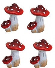 4 x Fliegenpilz mit kleinem