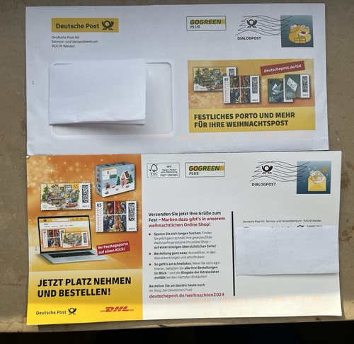 Plusbrief werbekarte - plusbrief, +werbekarte