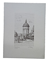 Mannheim Wasserturm Radierung