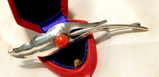 Große 935 Silber Brosche