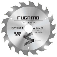 Kreissägeblatt Ø 130 x 20 / 16 mm 18 Zähne Sägeblatt für Hartholz Spannplatte HM