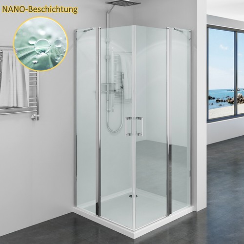 Falttür duschkabine 6mm - falttür,