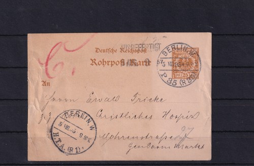 K762 deutsches reich - deutsches, rohrpost