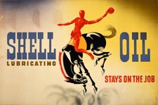 Werbeplakate Shell Schmieröl