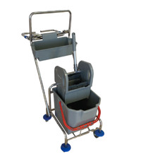 MCAR Einfachfahreimer Profi 25 EC Reinigungswagen Ablagewanne Müllsackhalter