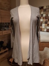 Pullover Jacke langarm Damen, Ziersteine, Engelsflügel, grau, Gr. 36/38, Rainbow