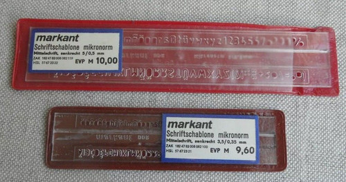 Markant schriftschablone - 2x,