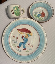 ~RARE~ Stangl Set/3 ~BLUE ELF~