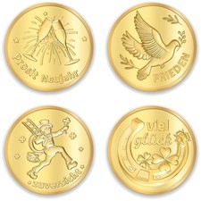 Kleine 2,5 cm Glücksmünzen