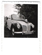 3 Fotografien Ford Taunus Buckel Cabrio, Knabe im Cabrio, Kennzeichen: KB 064-4 