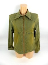 Blind Date Vintage Damen Jacke Gr. L grünblau langarm Jeansjacke Casual (13926)