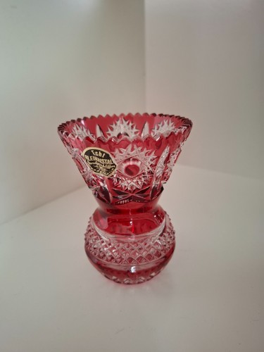 Kleine bleikristallvase rot - bleikristallvase,