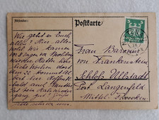 Postkarte mit Familienfoto AK Nittenau Langenfeld 1924 gelaufen