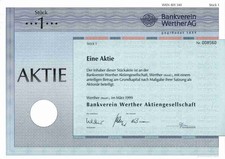 Bankverein Werther AG 1999