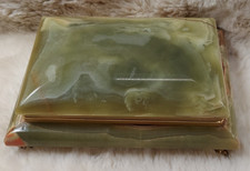 Vintage alte antike Onyx Schatulle Kiste 18,5 x 12 X 5 cm  1421 Gramm Marmor top