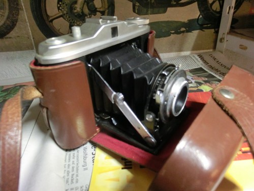Agfa kamera mit - tasche, alt