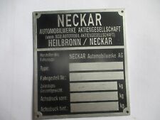 Typenschild Schild Fiat Neckar 770 1500 1100 Oldtimer s76 