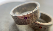 Prussian Ruby Ring Silver Coin