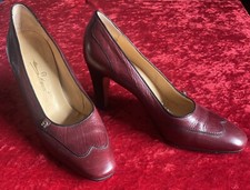 Etienne Aigner Vintage Damen Schuhe 70er Absatzschuhe Pumps 37 Leder High Heels