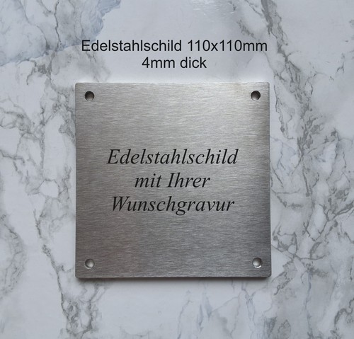 EDELSTAHL-TÜRSCHILD