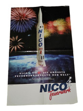 Vintage Nico Feuerwerk Werbe