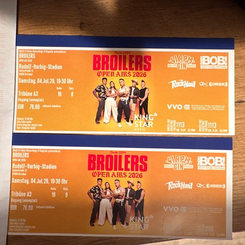 Tickets broilers dresden - broilers, –