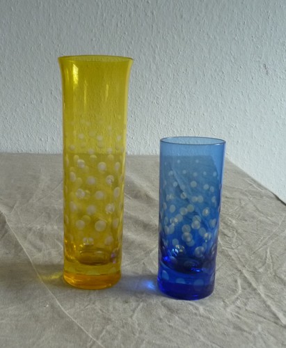 Ddr überfang glas vasen - 2,