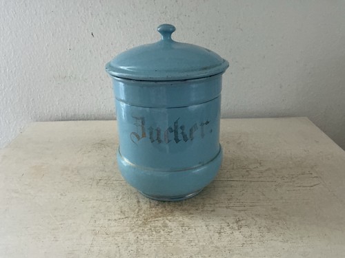 Alte emaille dose zucker - emaille, dose“zucker“