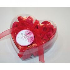 Geschenkset 9 Stück Rosen-Seife rot in Herz-Box Hochzeit Muttertag Valentinstag