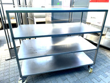 Lager Regal aus Edelstahl fahrbar Reinraumaustattung Hygieneraum 160x80x140cm