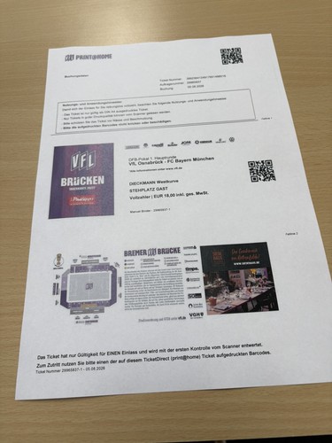Sammlerticket vfl osnabrück - vfl, osnabrück-