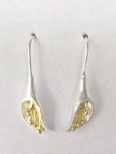 Ohrringe versilbert 925 Blumen Lilie 