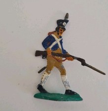 Vintage Zinnsoldat - flach, bunt, ca. 3,5 cm hoch, 50er / 60er Jahre