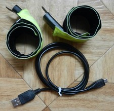 2 reflektierende Hosenbänder 3 Stufen  Reflektorband  (2 Stück )- Farbe: gelb