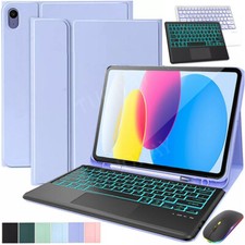 Für iPad 7/8/9/10/11th Gen Pro Air 11 M3 2025 Hülle mit Touchpad Tastatur Maus