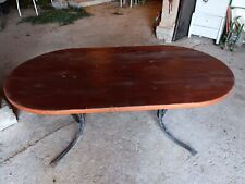 tisch massiv holz gebraucht, Gestell Schmiedeisen, Fichte massiv 40mm stark