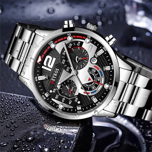 Herren uhr edelstahl - edelstahl ,  