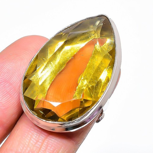 Verstellbarer ring citrin - verstellbarer,