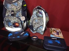 Ergobag Neo+ Pack Schulrucksack Schulranzen Turnbeutel Blau Sterne Astronaut SET