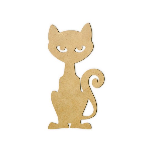 Katze holz deko figur - katze,
