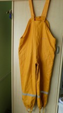 Kinder Skihose Regen- /Wetterhose Gr. 122 Hellorange/Gelb